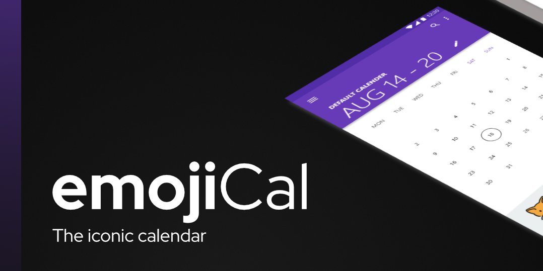 emojiCal, the iconic calendar, shown on a phone