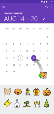 The cat symbol being dragged onto the 20th
